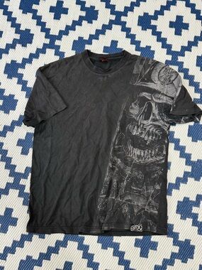 Vintage Metal Mulisha Skull Graphic T shirt Y2K Streetwear Skater Grunge